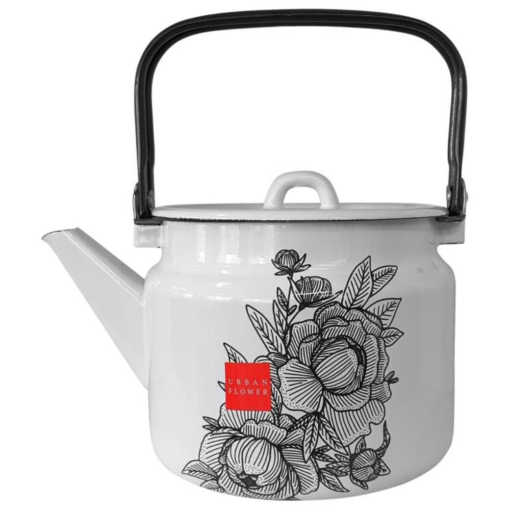 Чайник эмал 2,0л Urban flower