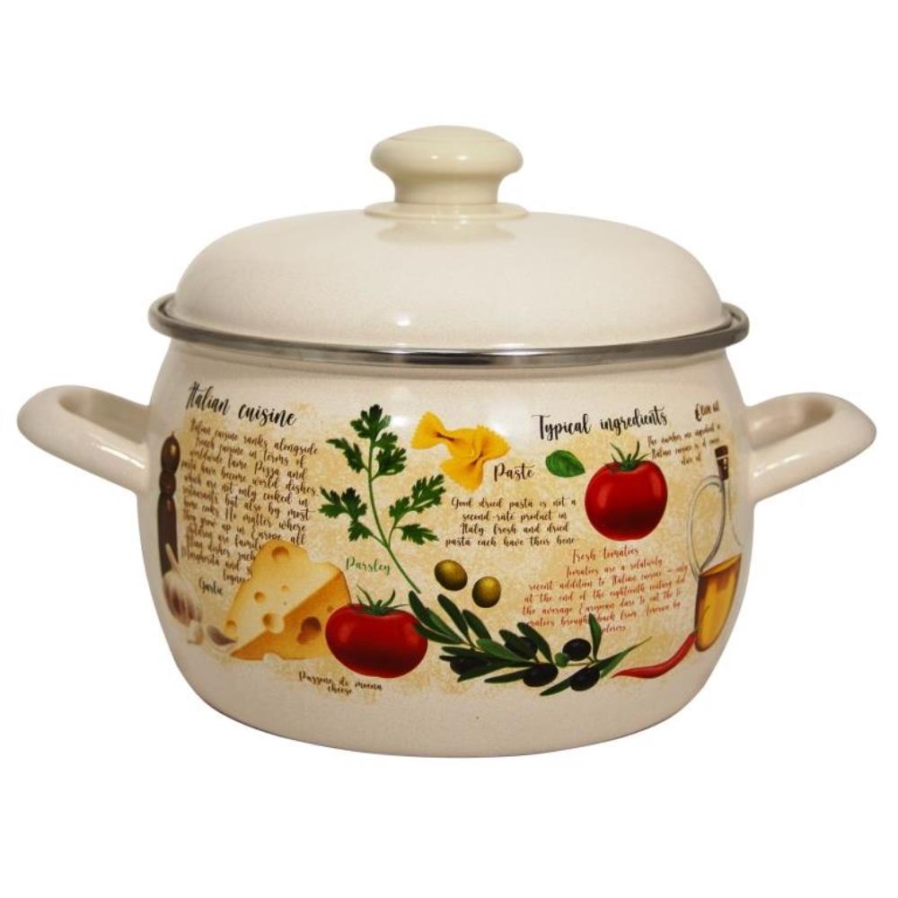 Кастрюля эмал сфер 5,0л Капрезе