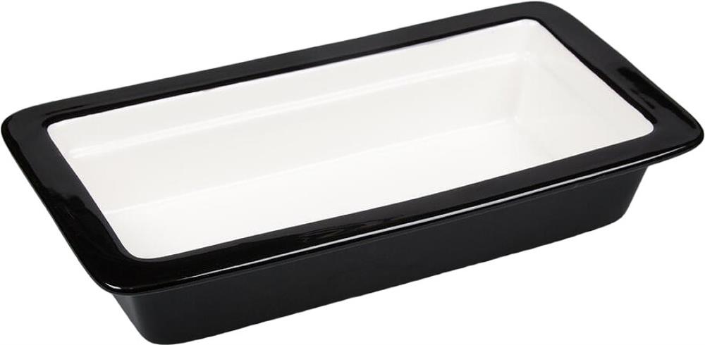 P.L. Proff Cuisine Гастроемкость 1/3-65 (32,5*17,6*6,5 см), черный борт, фарфор P.L. Proff Cuisine Гастроемкость 1/3-65 (32,5*17,6*6,5 см), черный борт, фарфор