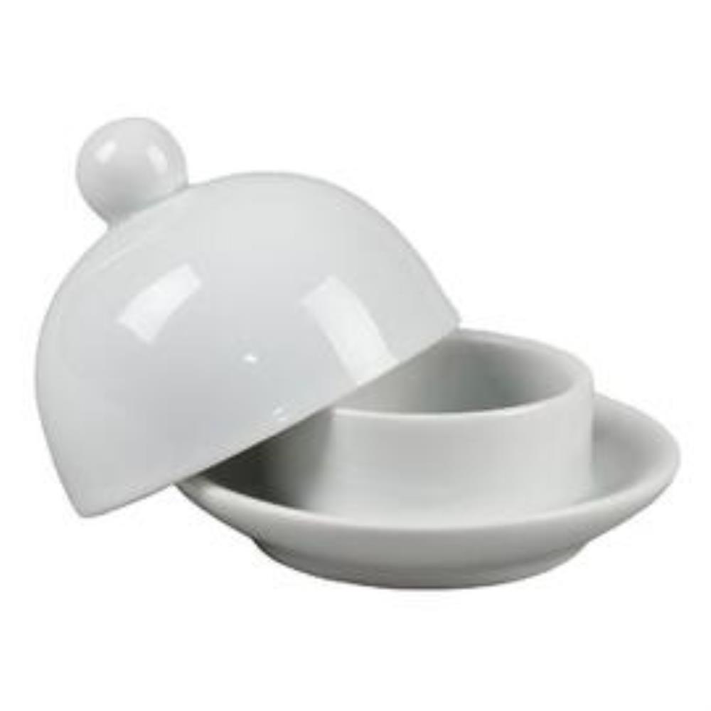 P.L. Proff Cuisine Масленка икорница 30 мл d5,5 см с крышкой белая фарфор P.L. Proff Cuisine Масленка икорница 30 мл d5,5 см с крышкой белая фарфор
