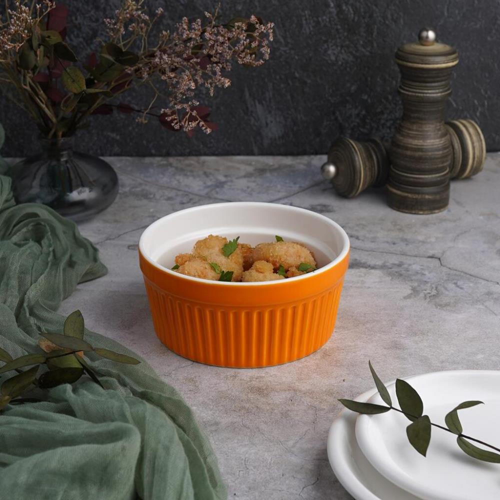 P.L. Proff Cuisine Салатник соусник для подачи 400 мл d 12 см h5,5 см круглый оранжевый Рамекин фарфор P.L. Proff Cuisine Салатник соусник для подачи 400 мл d 12 см h5,5 см круглый оранжевый Рамекин фарфор