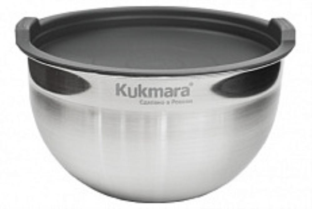 Миска нерж 3,7л 22см пласт/кр ТМ KUKMARA