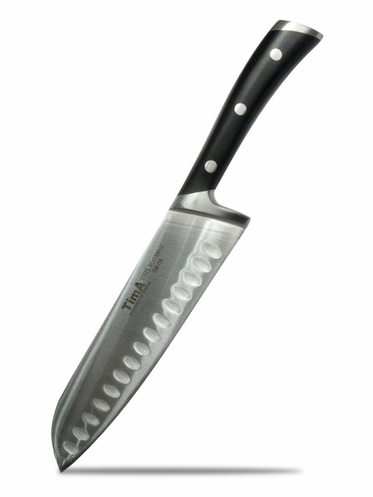 Нож сантоку TimA серия GeoBlack, 178мм Нож сантоку TimA серия GeoBlack, 178мм