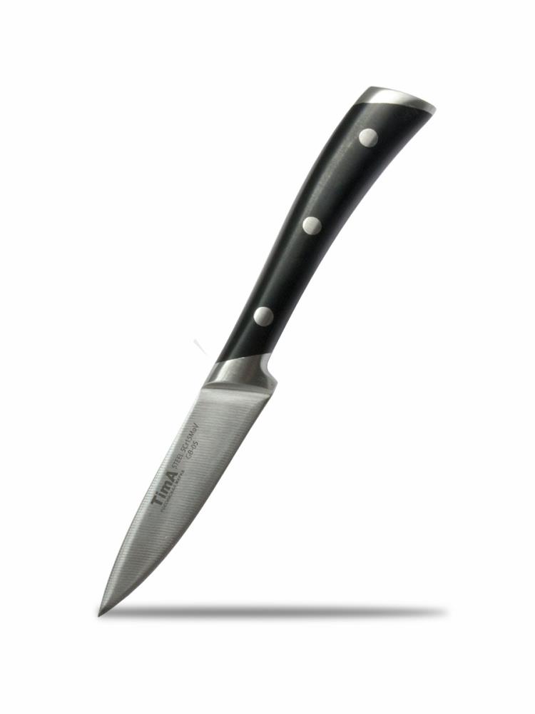 Нож для чистки овощей TimA серия GeoBlack, 89мм Нож для чистки овощей TimA серия GeoBlack, 89мм