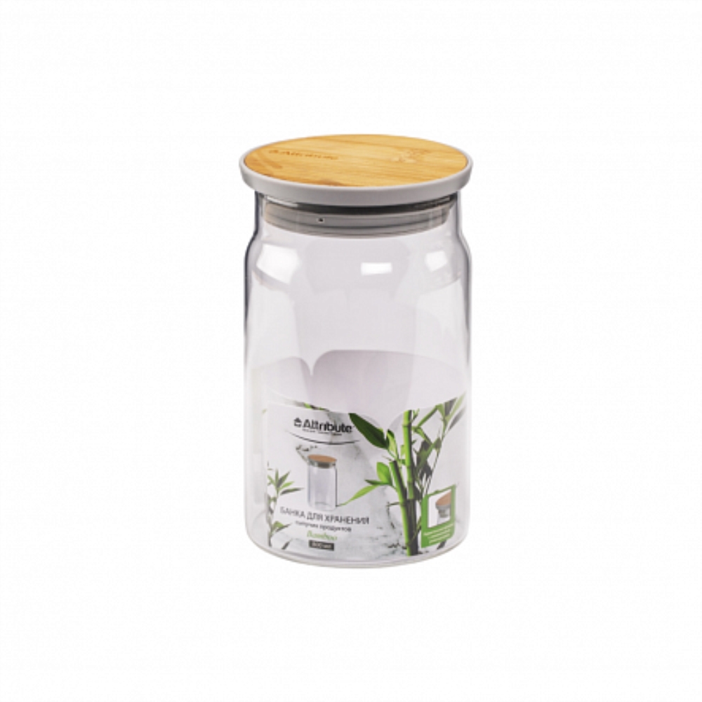 BAMBOO Банка для хранения сыпучих продуктов 800мл кратно 6 BAMBOO Банка для хранения сыпучих продуктов 800мл кратно 6