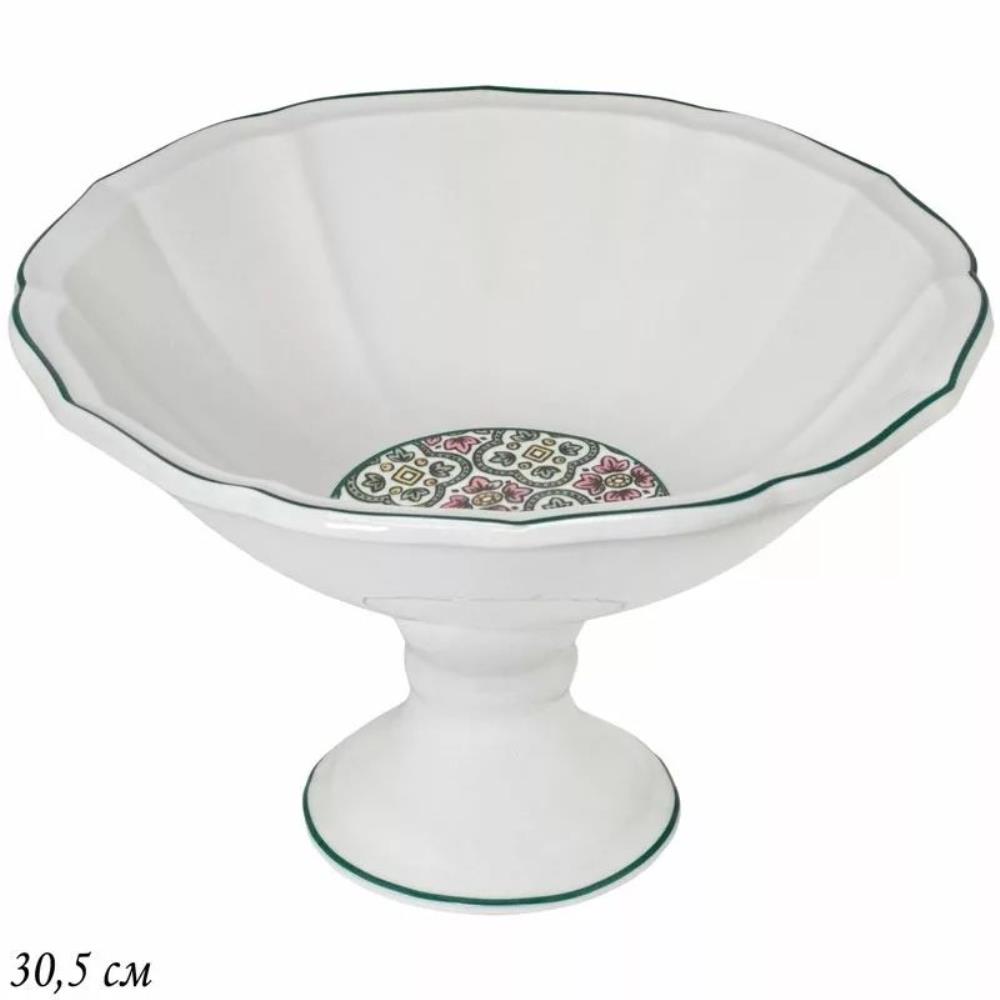 205-252 Фруктовница 30,5см ДАРИЯ на ножке в под.уп.(х4)Фарфор 205-252 Фруктовница 30,5см ДАРИЯ на ножке в под.уп.(х4)Фарфор
