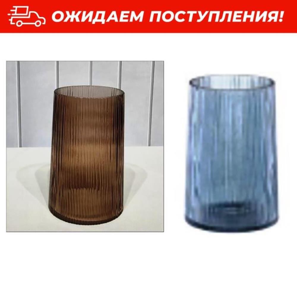 Ваза 15*15*22,5 см 2,8 л голубой, стекло Ваза 15*15*22,5 см 2,8 л голубой, стекло