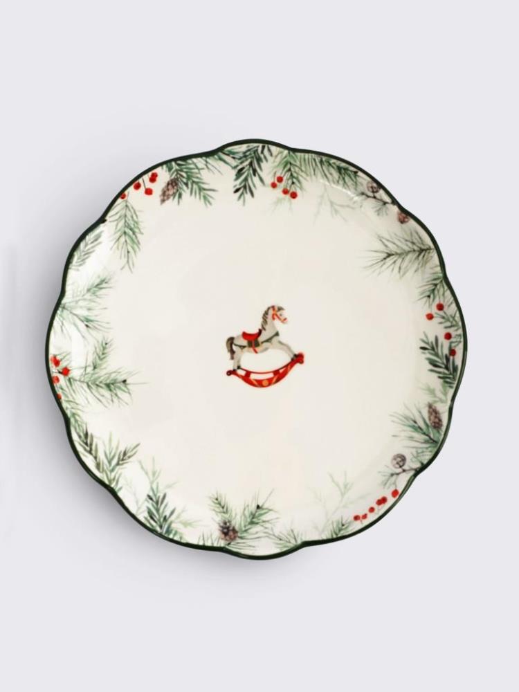 Тарелка закусочная, 20 см, керамика, зеленая, Лошадка, Festival Тарелка закусочная, 20 см, керамика, зеленая, Лошадка, Festival