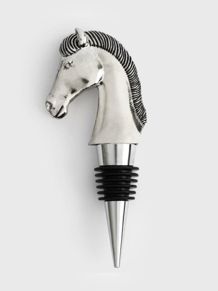 Пробка для винной бутылки, 12 см, металл, серебристая, Лошадь, Horse Пробка для винной бутылки, 12 см, металл, серебристая, Лошадь, Horse