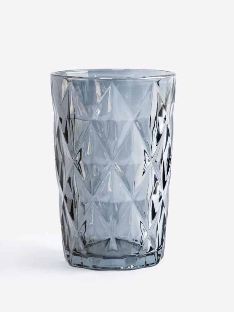 Стакан, 12 см, 340 мл, стекло, серый, Diamond color Стакан, 12 см, 340 мл, стекло, серый, Diamond color