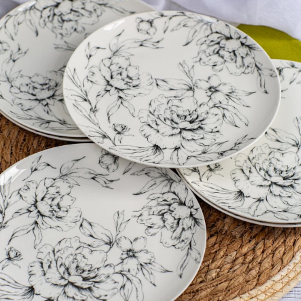 PEONIA Тарелка десертная 20см кратно 6