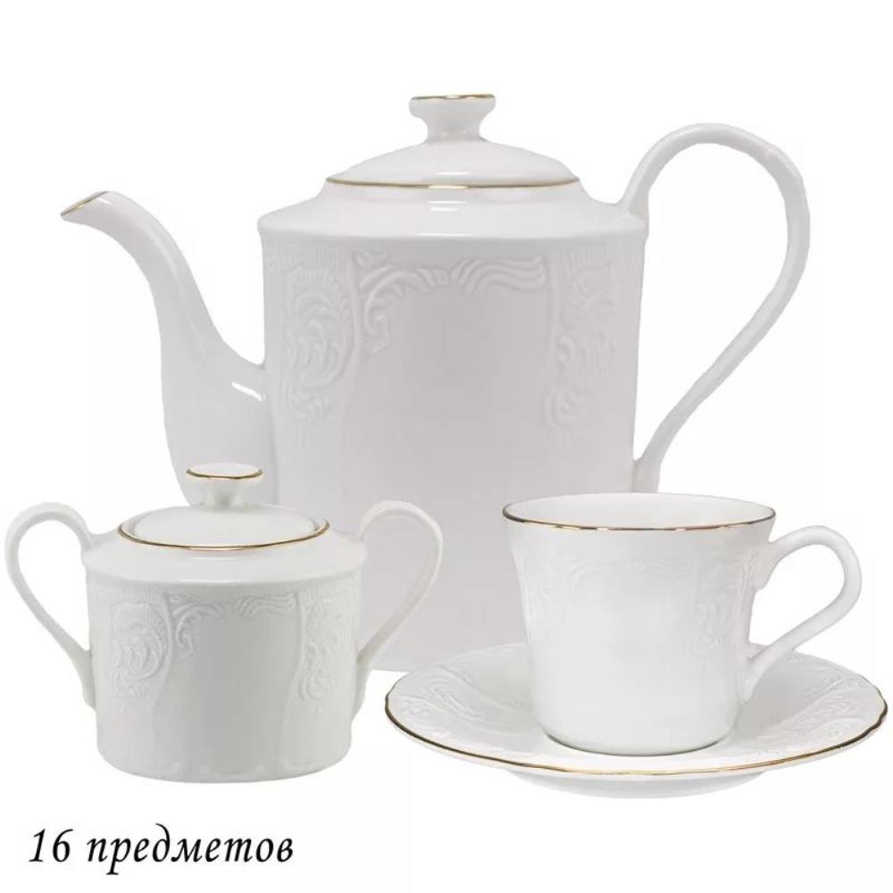 226-136 Чайный сервиз 16пр, 220 мл MARIA GOLD в под.уп.(х2)Фарфор 226-136 Чайный сервиз 16пр, 220 мл MARIA GOLD в под.уп.(х2)Фарфор