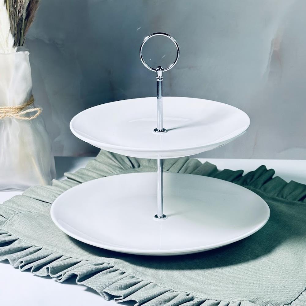 118-126 Двухъярусная этажерка BIANCO 25,5х25 см в под.уп.(х8)Фарфор 118-126 Двухъярусная этажерка BIANCO 25,5х25 см в под.уп.(х8)Фарфор