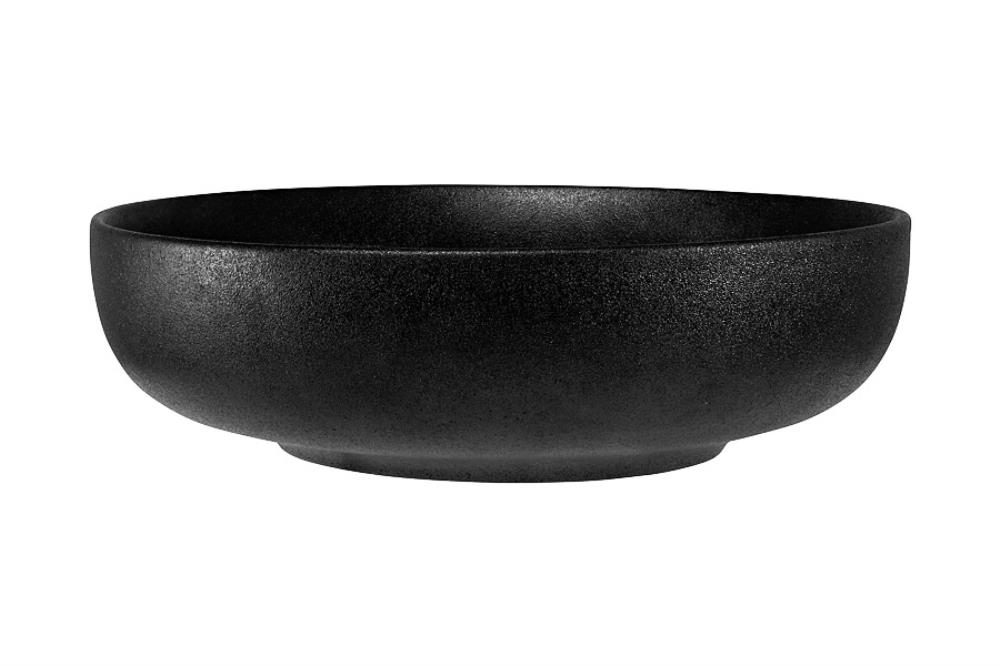 Салатник, 27х8 см, 2,5 л, фарфор P, черный, матовый, Caviar Black Салатник, 27х8 см, 2,5 л, фарфор P, черный, матовый, Caviar Black