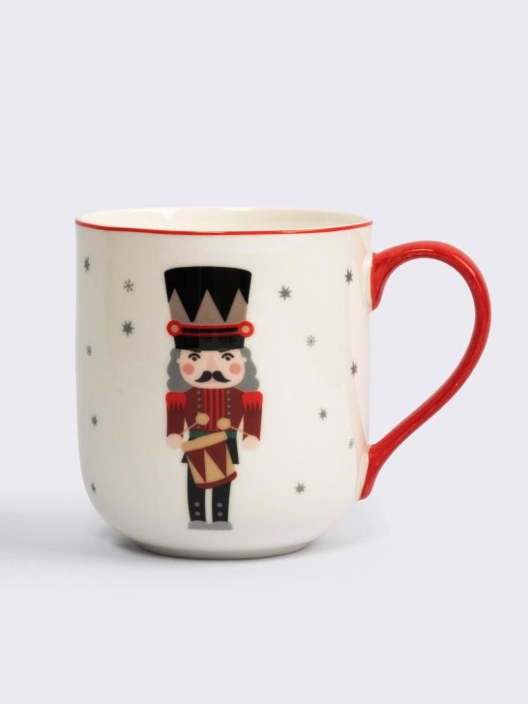Кружка, 400 мл, фарфор F, бело-красная, Щелкунчик, Nutcracker Кружка, 400 мл, фарфор F, бело-красная, Щелкунчик, Nutcracker