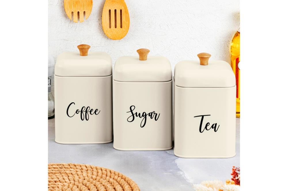 Набор 3 банок для сыпучих продуктов 1,5 л 11,2*11,2*19 см 