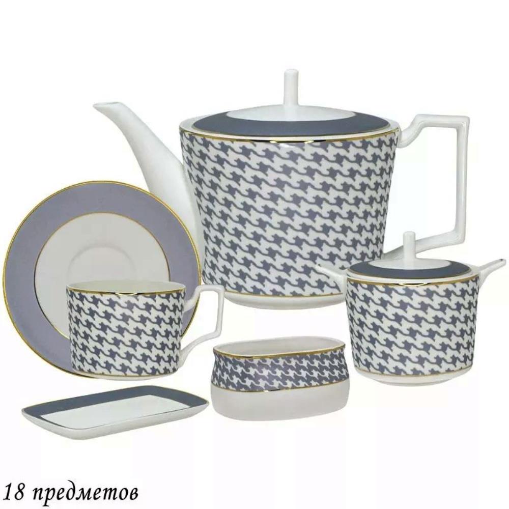 145-398 Чайный сервиз 18пр. EARL GREY в под.уп.(х2)Костяной фарфор 145-398 Чайный сервиз 18пр. EARL GREY в под.уп.(х2)Костяной фарфор
