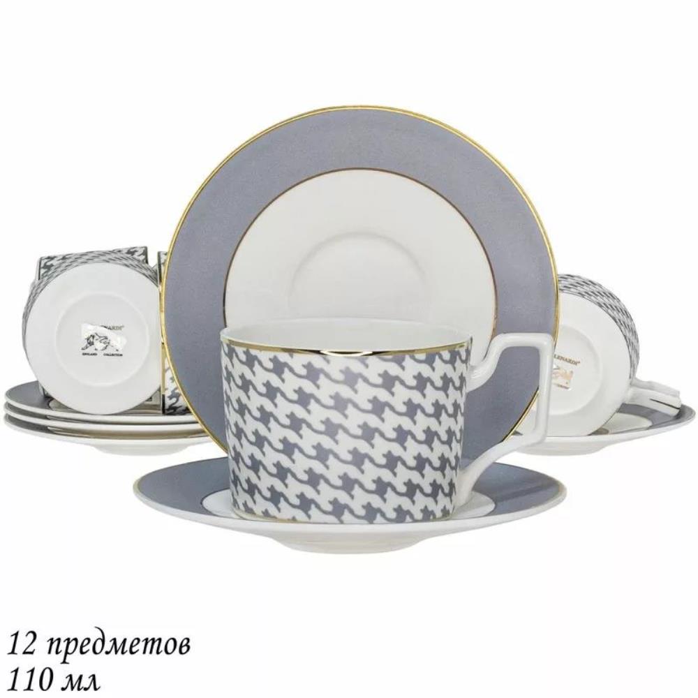 145-408 Кофейный набор 12пр. 120 мл EARL GREY в под.уп.(х10)Костяной фарфор 145-408 Кофейный набор 12пр. 120 мл EARL GREY в под.уп.(х10)Костяной фарфор