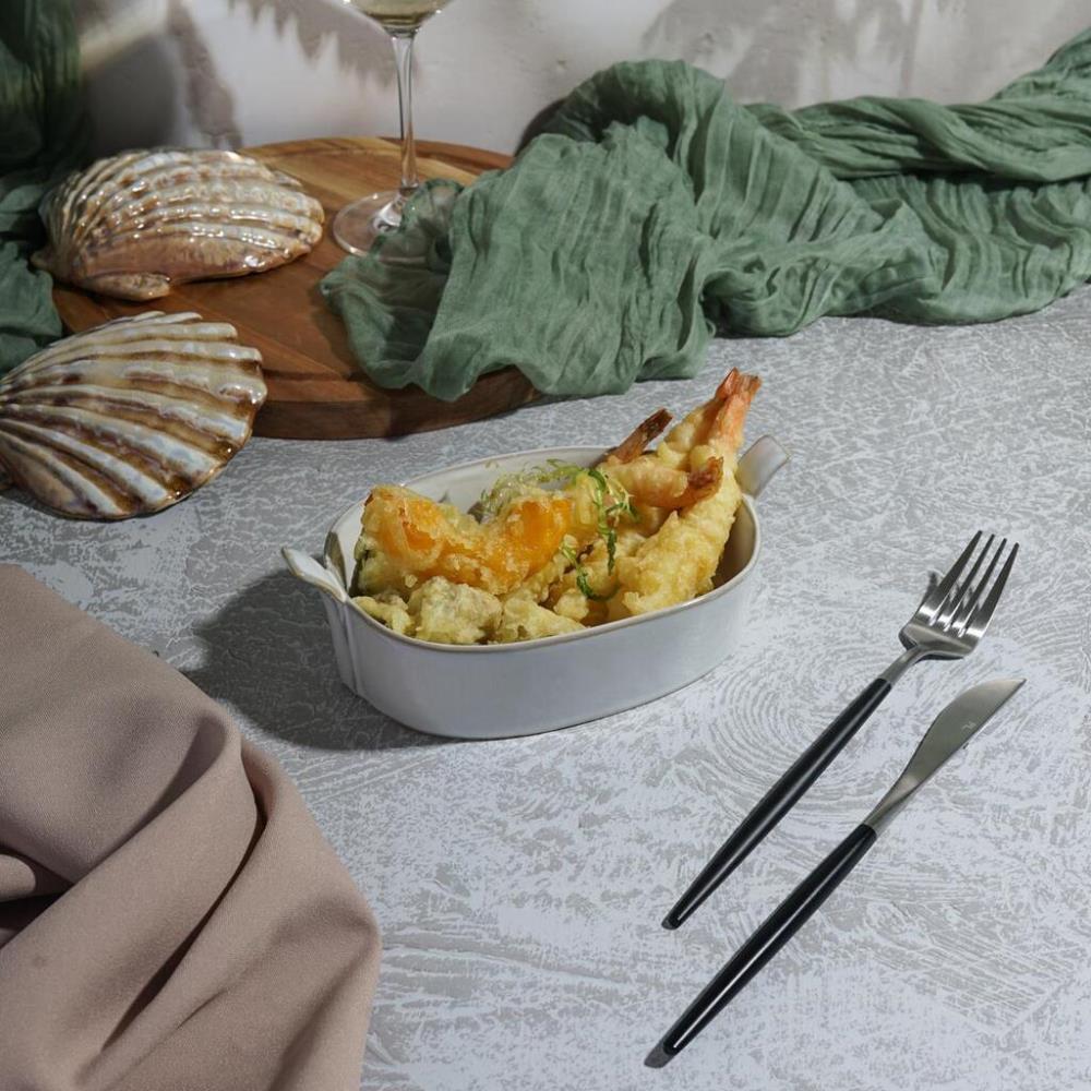 Gray Oval Bucket Блюдо овальное 19*11,5 см h4 см 400 мл с ручками Frutti di Mare, керамика P.L. Proff Cuisine Gray Oval Bucket Блюдо овальное 19*11,5 см h4 см 400 мл с ручками Frutti di Mare, керамика P.L. Proff Cuisine