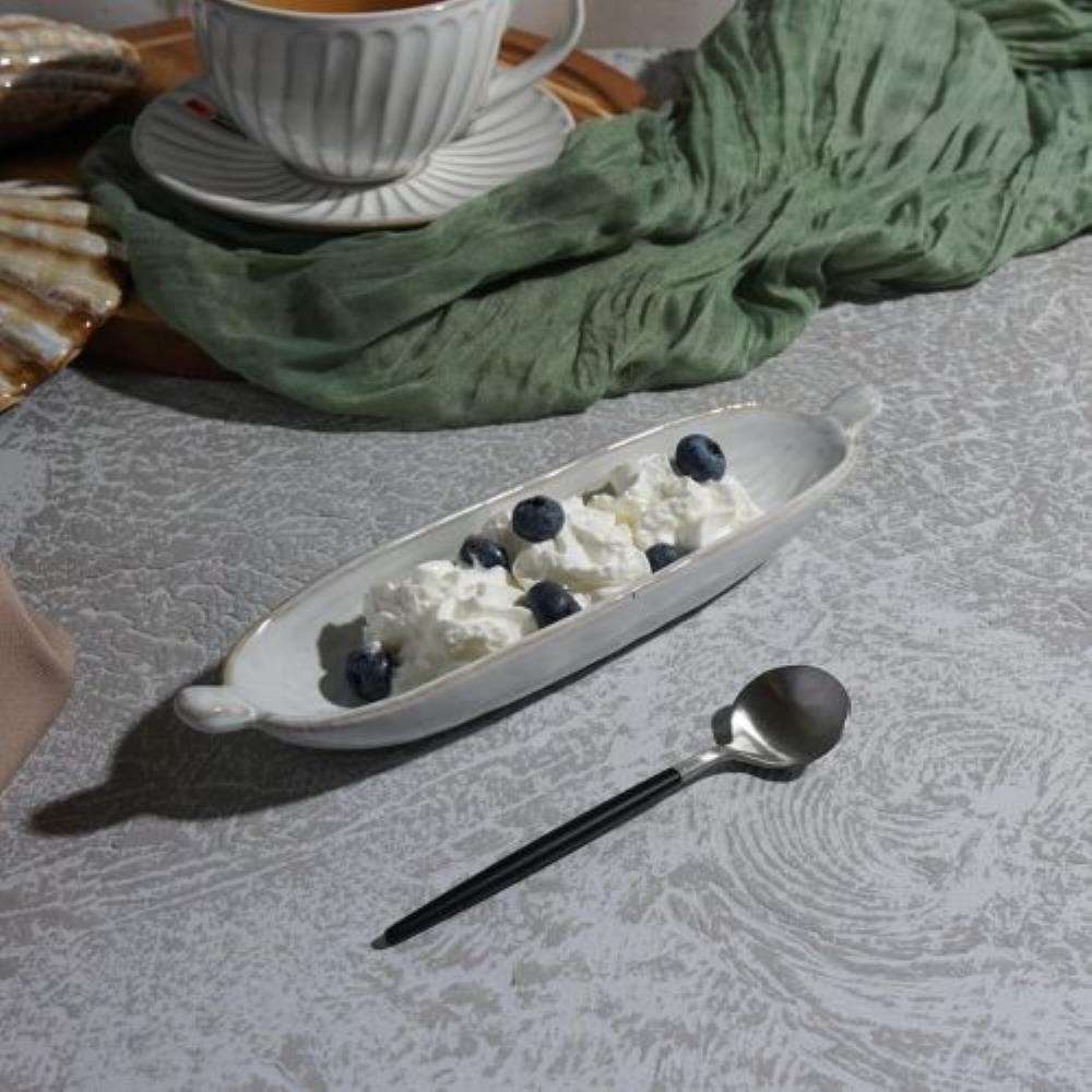 Gray Narrowboat Блюдо овальное 23*5,5 см h3 см 100 мл с ручками Frutti di Mare,керамика P.L. Proff Cuisine Gray Narrowboat Блюдо овальное 23*5,5 см h3 см 100 мл с ручками Frutti di Mare,керамика P.L. Proff Cuisine