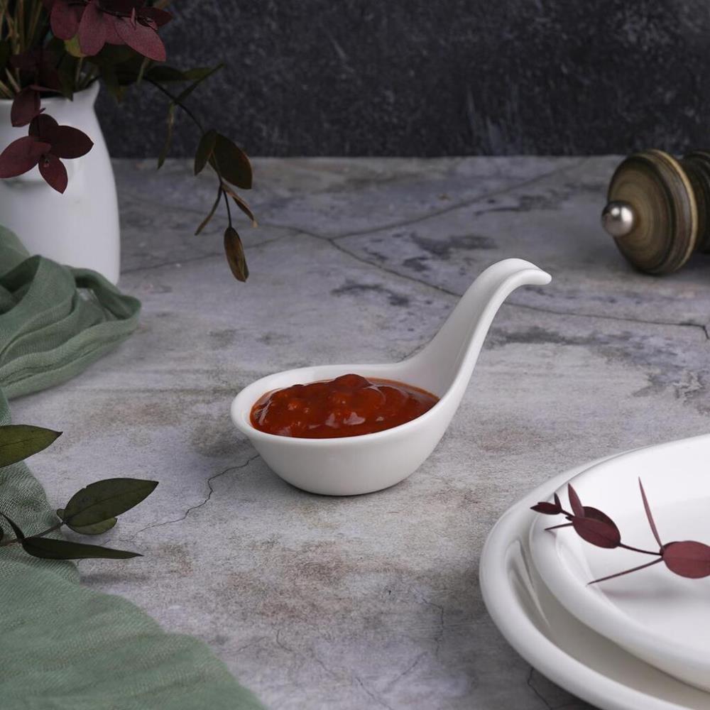 P.L. Proff Cuisine Ложка для комплимента соусник 30 мл белая фарфор P.L. Proff Cuisine Ложка для комплимента соусник 30 мл белая фарфор