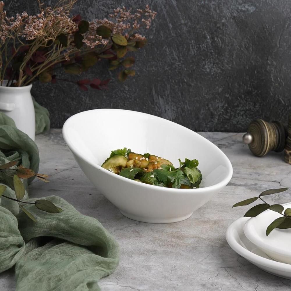 P.L. Proff Cuisine Салатник 200 мл d 17,5 см h8,5/4,5 см скошенный белый фарфор P.L. Proff Cuisine Салатник 200 мл d 17,5 см h8,5/4,5 см скошенный белый фарфор