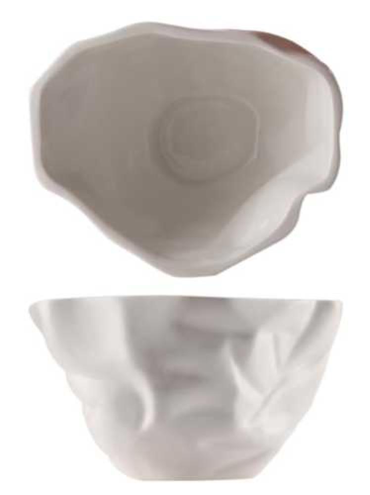 Crumpled Style Салатник 450 мл 13*11 см h8 см овальный белый фарфор P.L. Proff Cuisine Crumpled Style Салатник 450 мл 13*11 см h8 см овальный белый фарфор P.L. Proff Cuisine