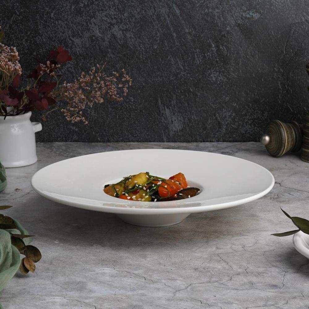 P.L. Proff Cuisine Тарелка глубокая 100 мл d 24/10 см h4 см для пасты белая фарфор P.L. Proff Cuisine Тарелка глубокая 100 мл d 24/10 см h4 см для пасты белая фарфор