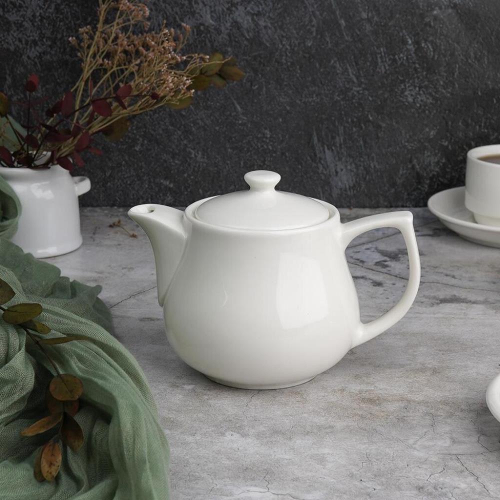 P.L. Proff Cuisine Чайник 450 мл d 10,1 см h11 см с фильтром белый фарфор P.L. Proff Cuisine Чайник 450 мл d 10,1 см h11 см с фильтром белый фарфор