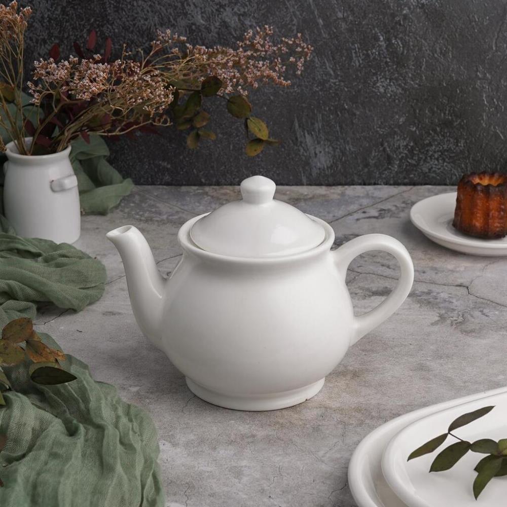 P.L. Proff Cuisine Чайник 620 мл d 12 см h13 см белый фарфор P.L. Proff Cuisine Чайник 620 мл d 12 см h13 см белый фарфор