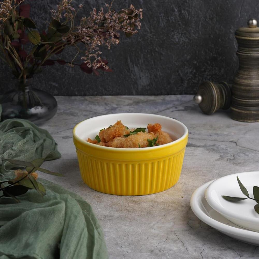 P.L. Proff Cuisine Салатник соусник для подачи 400 мл d 12 см h5,5 см круглый желтый Рамекин фарфор P.L. Proff Cuisine Салатник соусник для подачи 400 мл d 12 см h5,5 см круглый желтый Рамекин фарфор