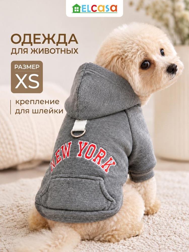 Одежда для животных-худи XS, графит