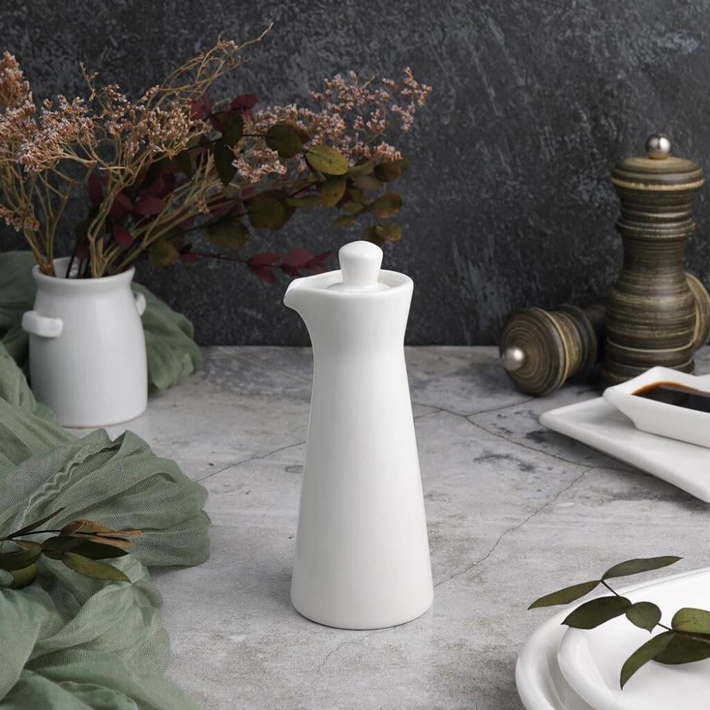 P.L. Proff Cuisine Соусник 150 мл бутылочка для соевого соуса белый фарфор P.L. Proff Cuisine Соусник 150 мл бутылочка для соевого соуса белый фарфор