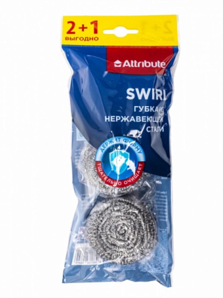 SWIRL Губка из нержавеющей стали 2+1шт SWIRL Губка из нержавеющей стали 2+1шт