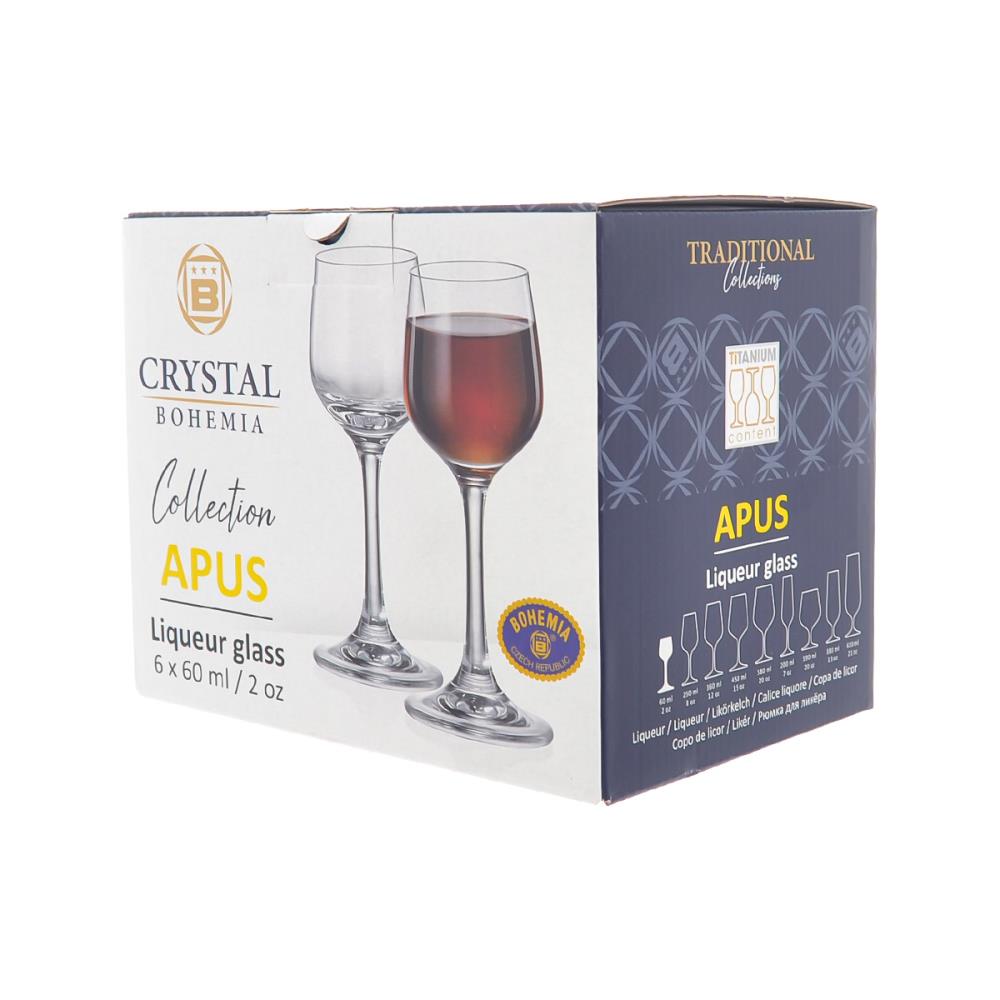 Crystalite Bohemia APUS Набор рюмок 60 мл (6 шт) Crystalite Bohemia APUS Набор рюмок 60 мл (6 шт)