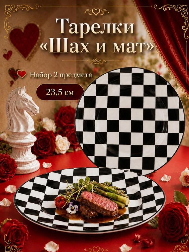 Набор тарелок обеденных 2 пр. 23,5*23,5*2 см Набор тарелок обеденных 2 пр. 23,5*23,5*2 см