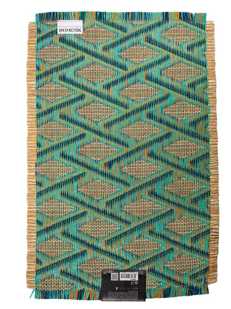 ETHNOSTYLE Сервировочная салфетка плетеная зеленая кратно 12 ETHNOSTYLE Сервировочная салфетка плетеная зеленая кратно 12