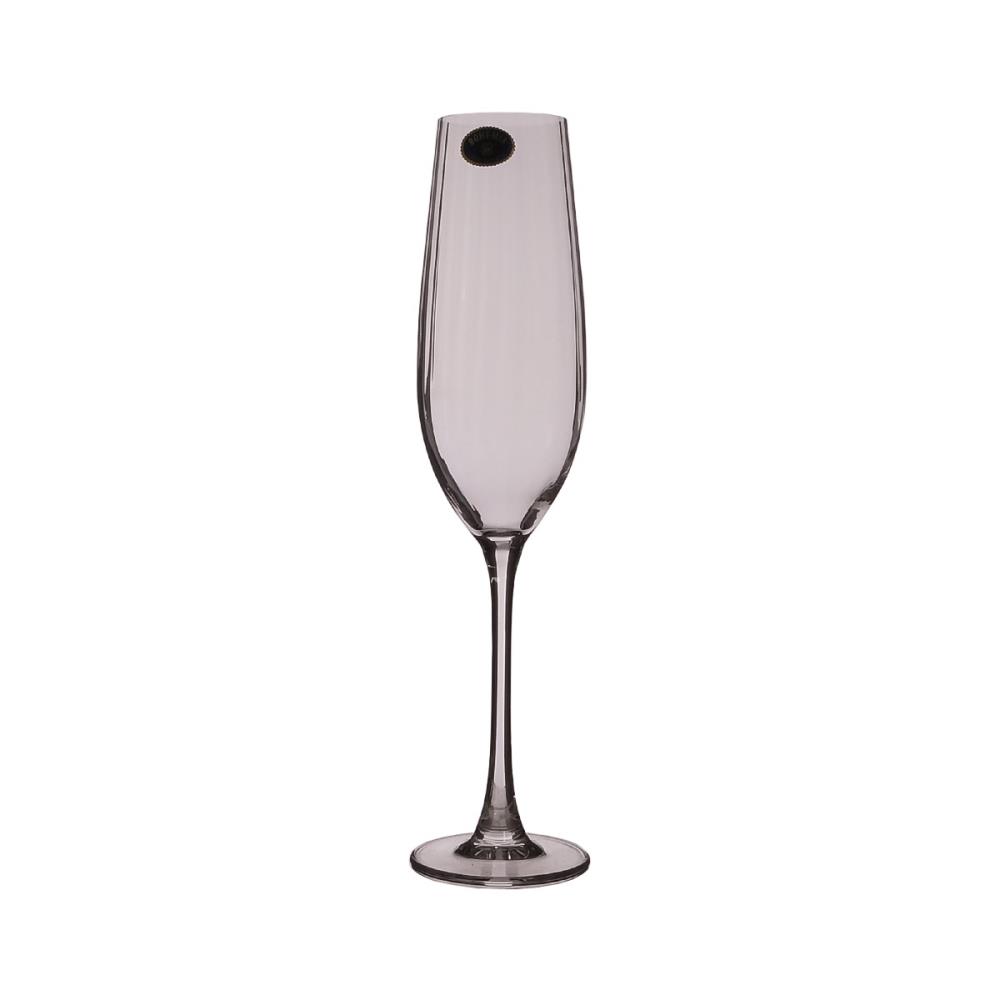 Crystalite Bohemia COLUMBA OPTIC Набор бокалов для шампанского 260 мл (2 шт)