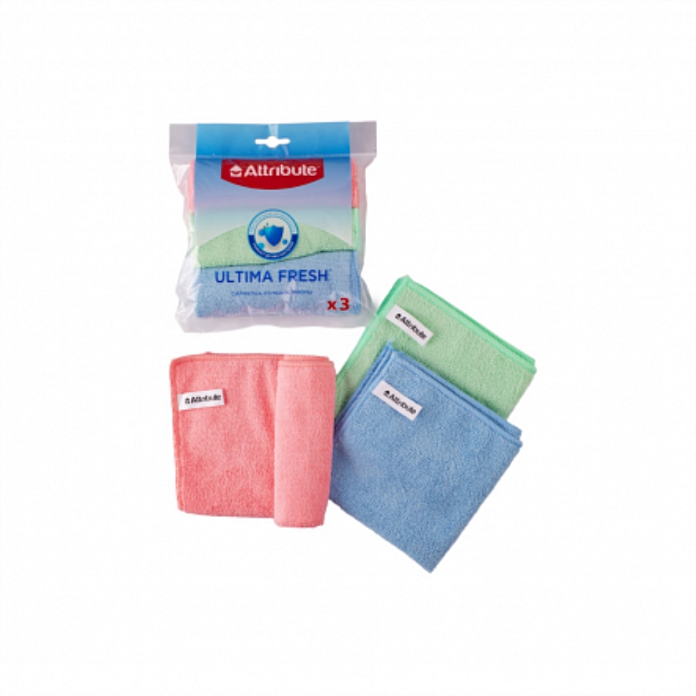 Ultima Fresh Салфетка из микрофибры 3шт кратно 12 Ultima Fresh Салфетка из микрофибры 3шт кратно 12