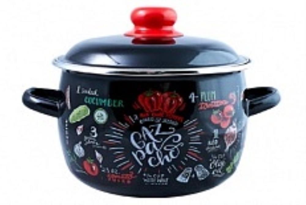 Кастрюля эмал сфер Гаспачо / Gazpacho 4,0л ТМ Appetite Кастрюля эмал сфер Гаспачо / Gazpacho 4,0л ТМ Appetite