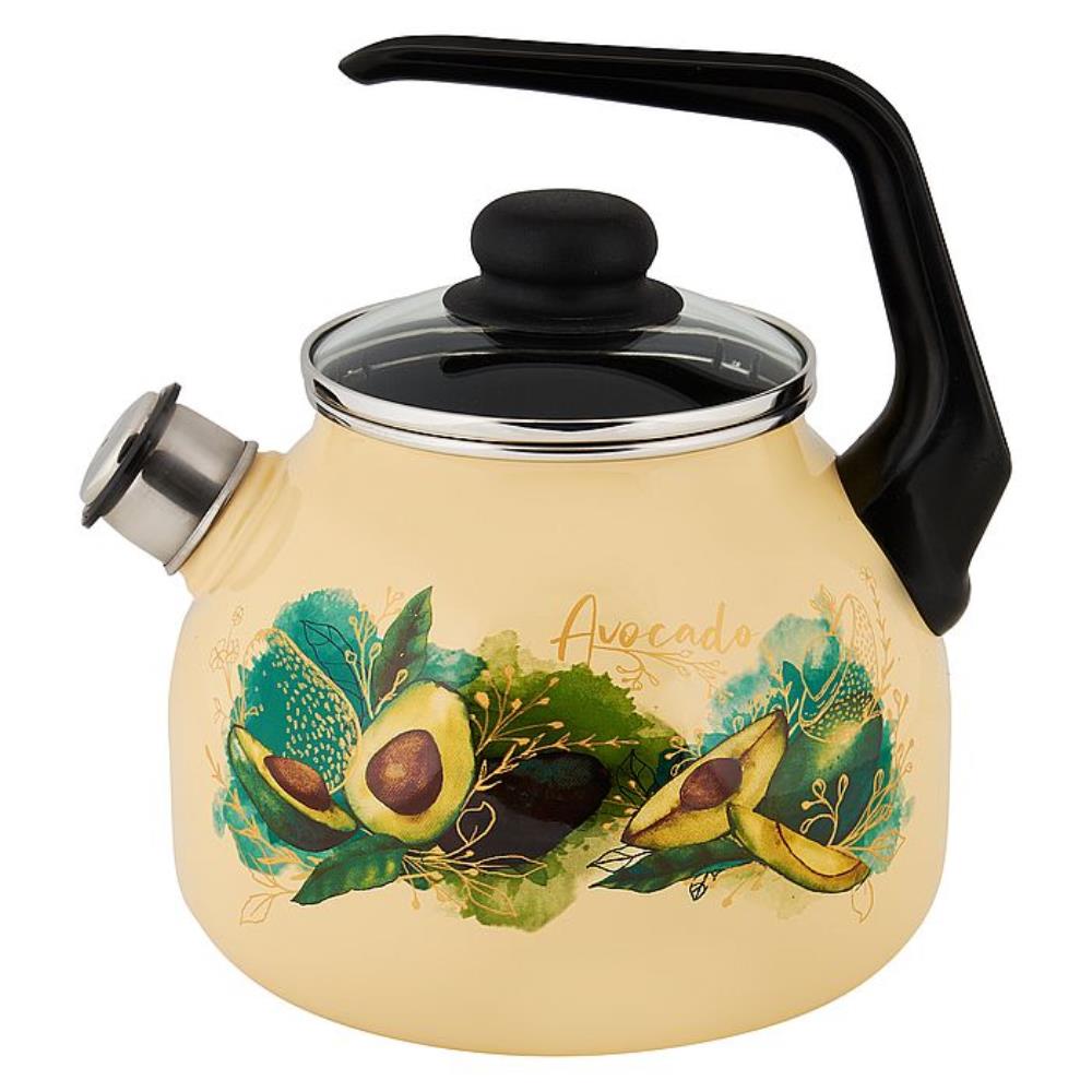 Чайник эмал 3,0л со свистком Авокадо / Avocado TM Appetite Чайник эмал 3,0л со свистком Авокадо / Avocado TM Appetite