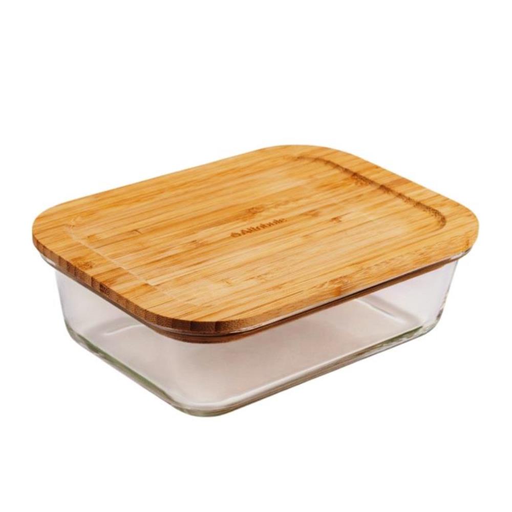 BAMBOO TOUCH Контейнер из боросиликатного стекла с бамбуковой крышкой 640мл BAMBOO TOUCH Контейнер из боросиликатного стекла с бамбуковой крышкой 640мл