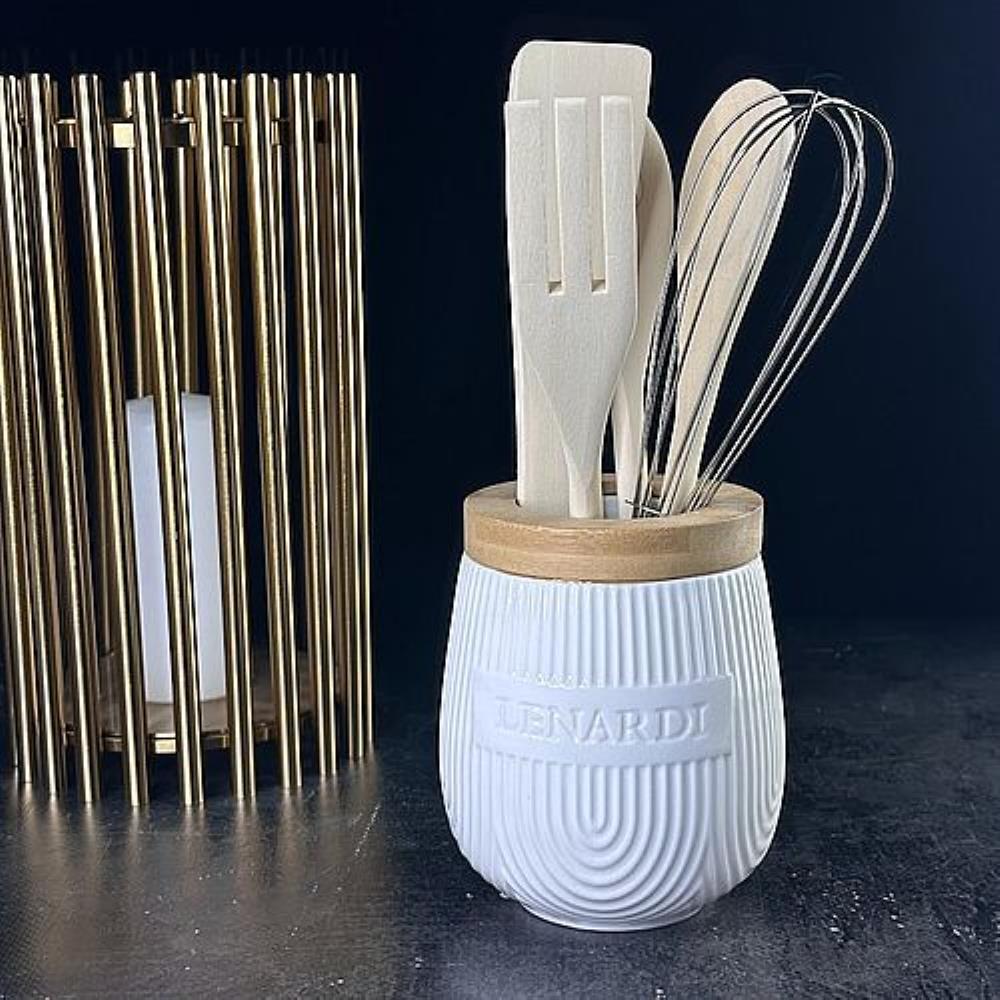 140-067 Набор кухонных принадлежностей 5пр. на подставке BAMBOO в под.уп.(х18)Фарфор 140-067 Набор кухонных принадлежностей 5пр. на подставке BAMBOO в под.уп.(х18)Фарфор