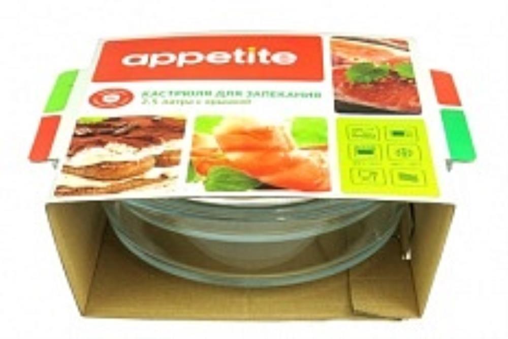 Кастрюля стекл 2,5л Studio ТМ Appetite Кастрюля стекл 2,5л Studio ТМ Appetite