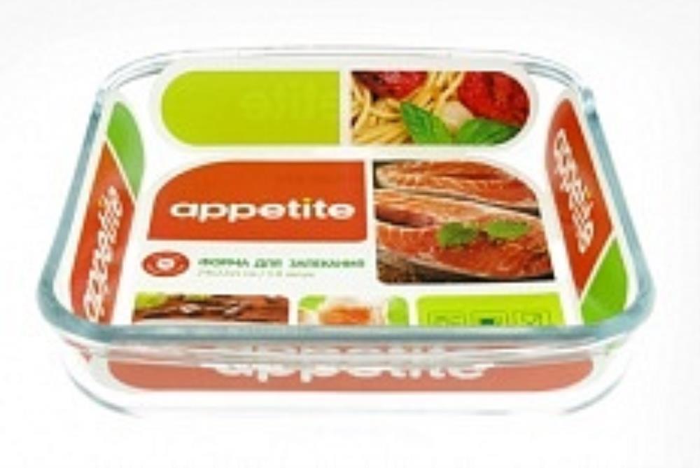 Форма стекл квадр 24x22x5см/1,8л ТМ Appetite Форма стекл квадр 24x22x5см/1,8л ТМ Appetite