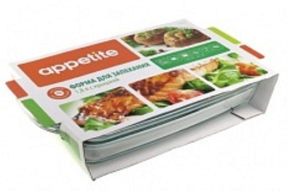 Форма стекл прям 34х20х9см/1,8л с кр ТМ Appetite Форма стекл прям 34х20х9см/1,8л с кр ТМ Appetite