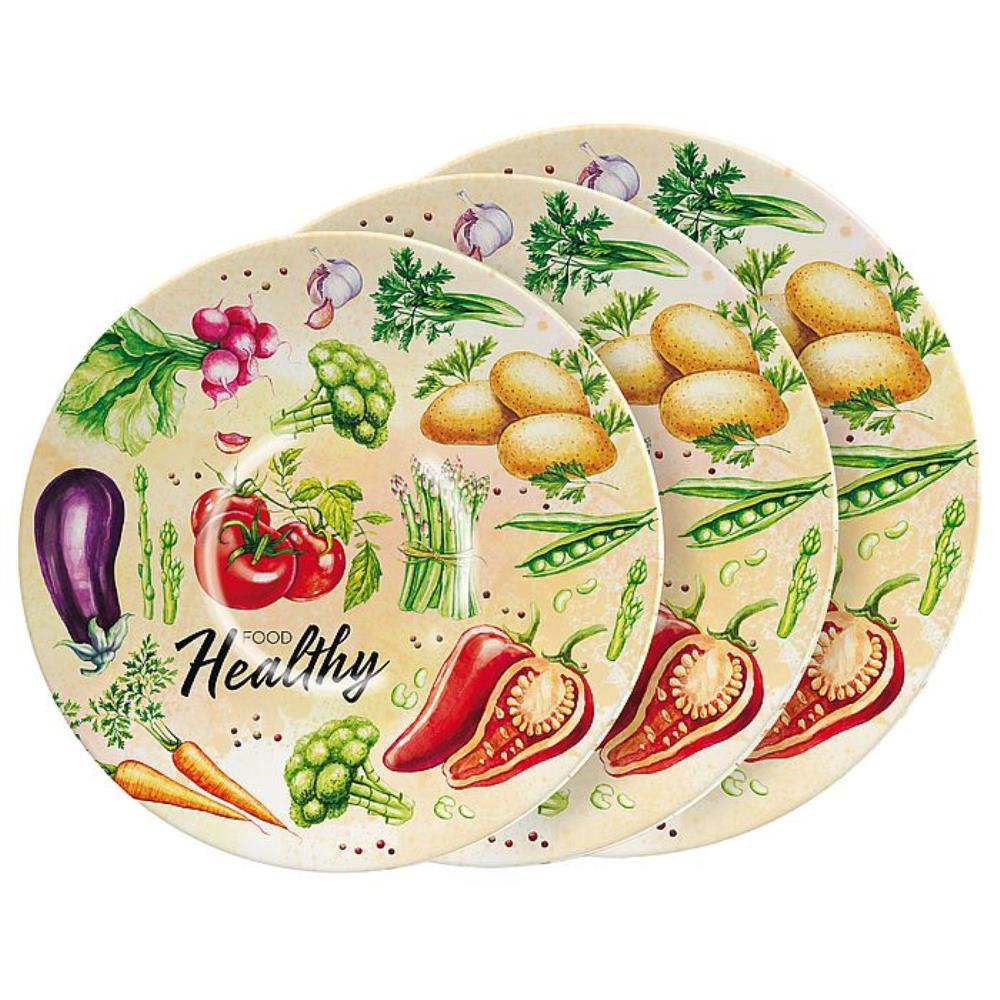 Набор салатников стекл 3пр Veggies ТМ Appetite Набор салатников стекл 3пр Veggies ТМ Appetite