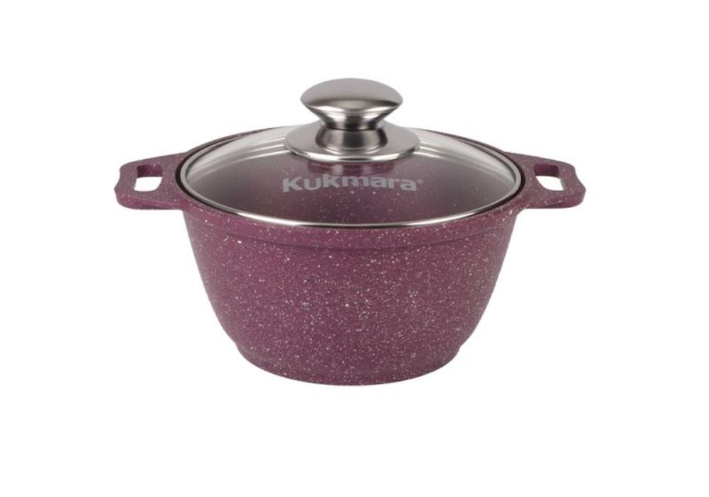Тренд Аметист Кастрюля а/пр литая 3,0л стекл/кр KUKMARA