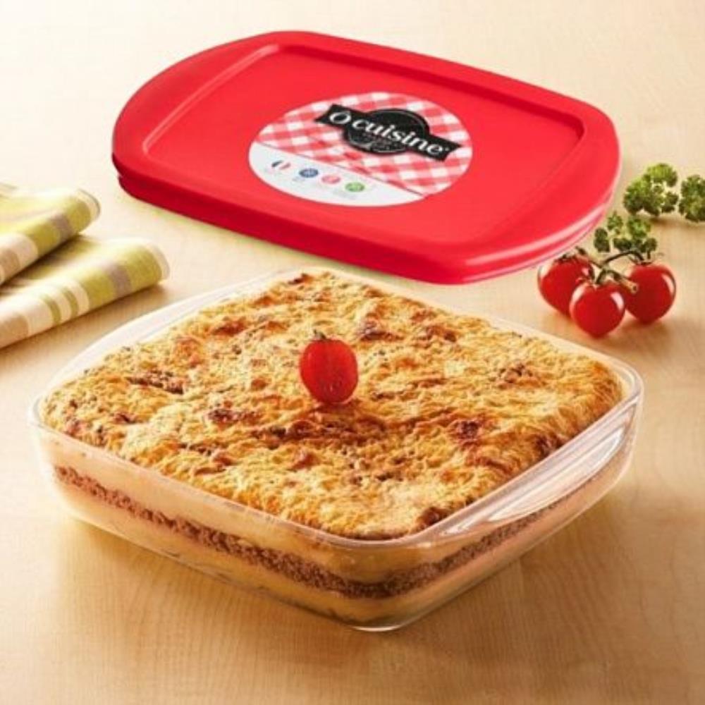 O CUISINE Блюдо квадратное с крышкой 22см кратно 5 O CUISINE Блюдо квадратное с крышкой 22см кратно 5