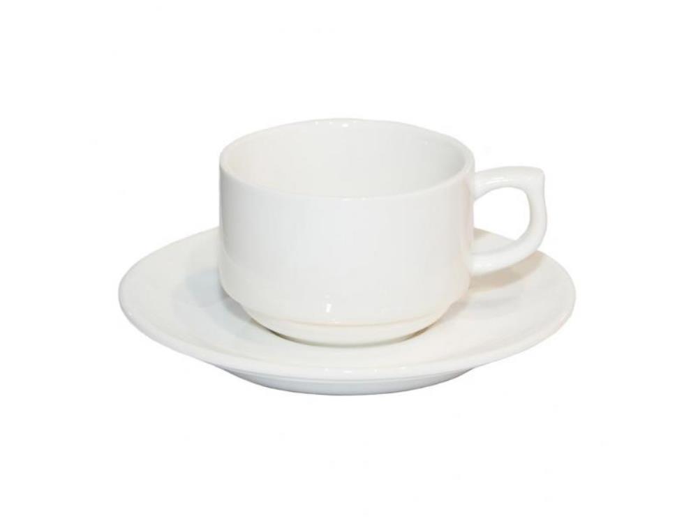 Stackable Чайная пара 180 мл белая d 8,2 см h5,5 см Barista (Бариста) фарфор P.L. Proff Cuisine Stackable Чайная пара 180 мл белая d 8,2 см h5,5 см Barista (Бариста) фарфор P.L. Proff Cuisine